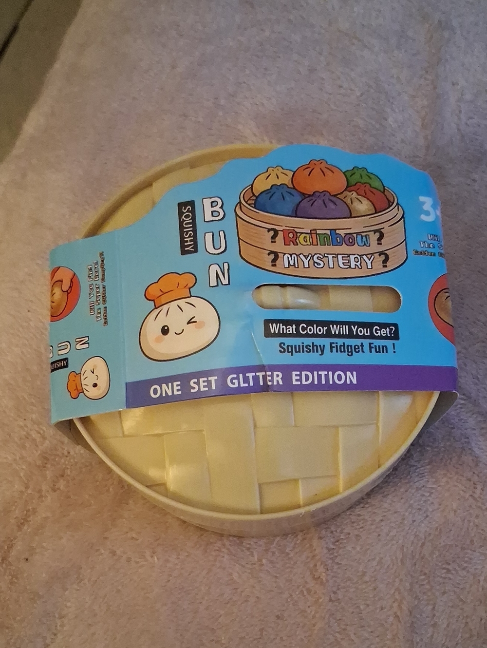 Squishy Bun Rainbow Mystery Glitter Edition Squishy Fidget